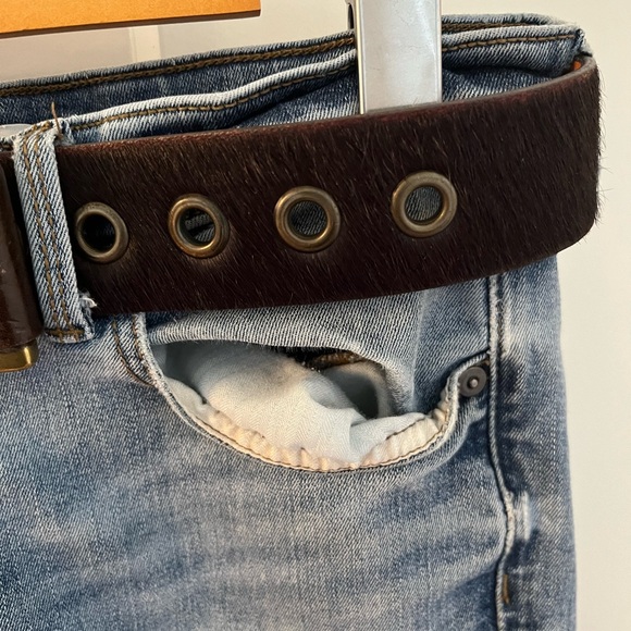 Ladies Brave burgundy leather belt - Picture 3 of 15